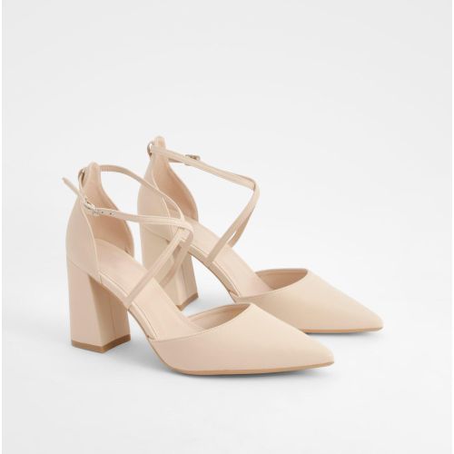 Chaussures Croisées À Talon Carré - 36 - boohoo - Modalova