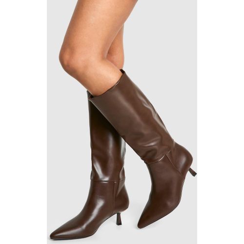 Bottes Hautes À Talon Aiguille - Pointure Large - 40 - boohoo - Modalova