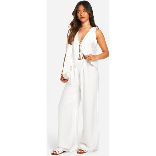 Ensemble Avec Top Noué Et Pantalon Large - 44 - boohoo - Modalova
