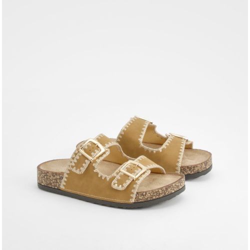 Claquettes À Coutures Contrastantes - 36 - boohoo - Modalova