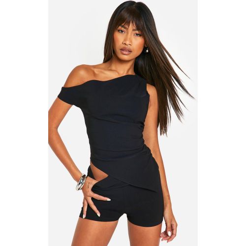 Top Asymétrique - Noir - 36, Noir - boohoo - Modalova