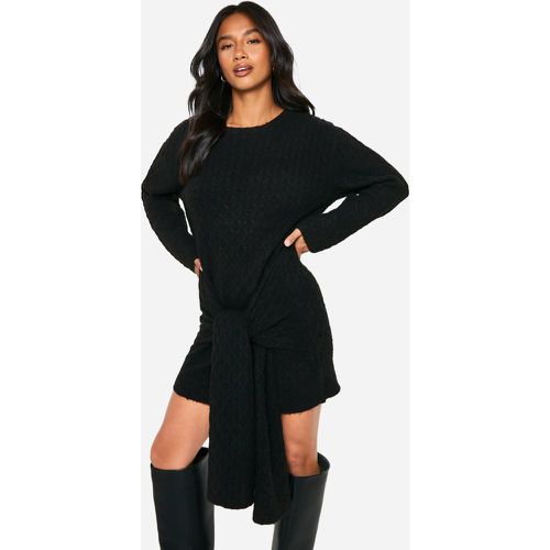 Petite" - Robe Oversize Torsadée En Maille Douce - S - boohoo - Modalova