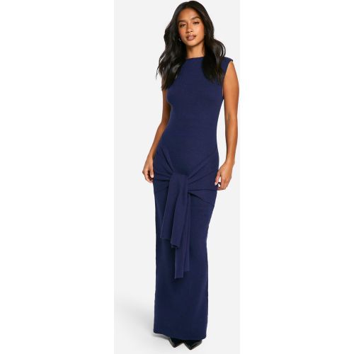 Petite" - Robe Longue Nouée En Maille Côtelée Premium - S - boohoo - Modalova