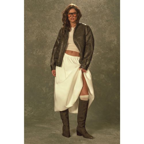 Jupe Longue Bouffante Texturée - 34 - boohoo - Modalova