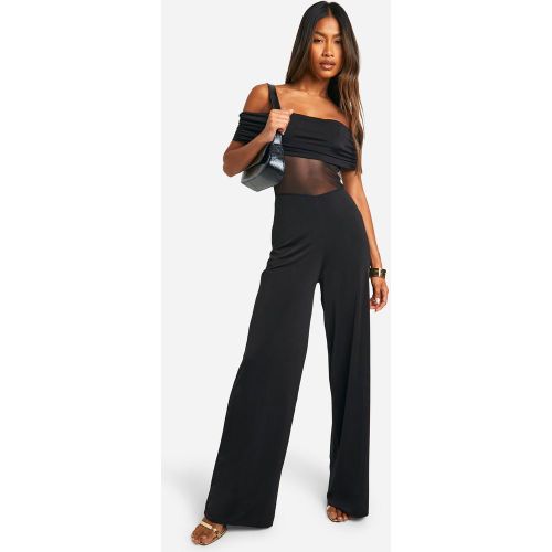 Combinaison Large À Col Bateau En Mesh - 36 - boohoo - Modalova