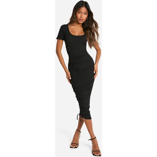 Robe Longue Froncée Texturée - 36 - boohoo - Modalova