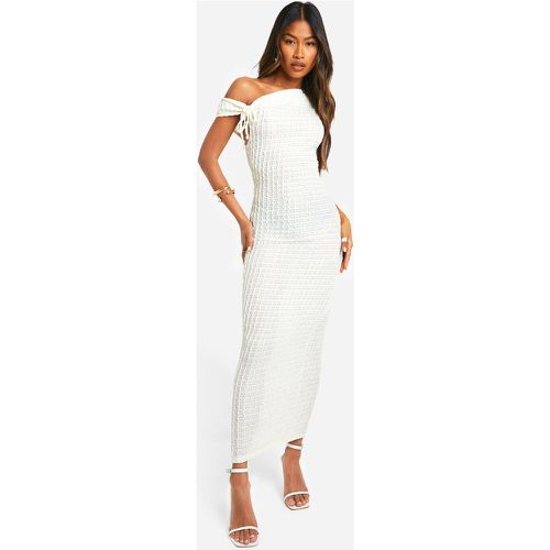 Robe Mi-Longue Asymétrique Texturée - 42 - boohoo - Modalova