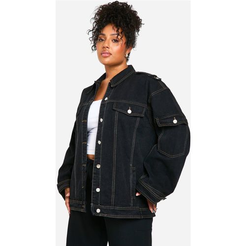 Grande Taille - Veste En Jean À Coutures Contrastantes - 46 - boohoo - Modalova