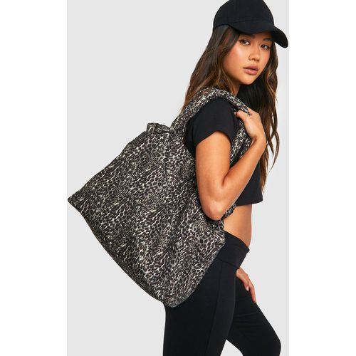 Tote Bag En Nylon À Imprimé Léopard - One Size - boohoo - Modalova