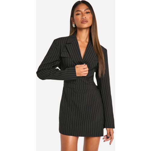 Robe Blazer À Rayures Et Jupe - 36 - boohoo - Modalova