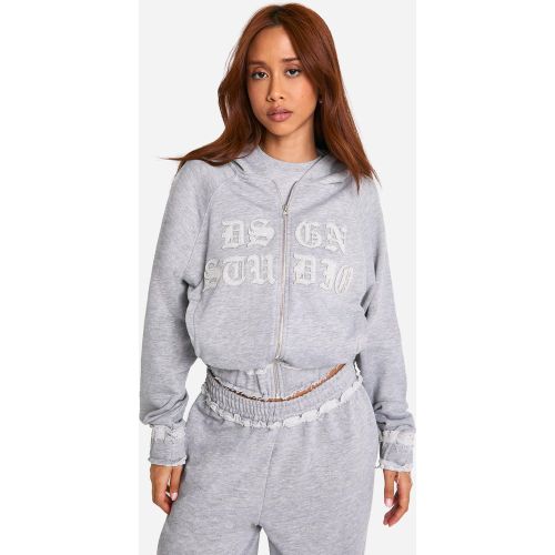 Sweat À Capuche Zippé À Imprimé Dsgn Studio - S - boohoo - Modalova