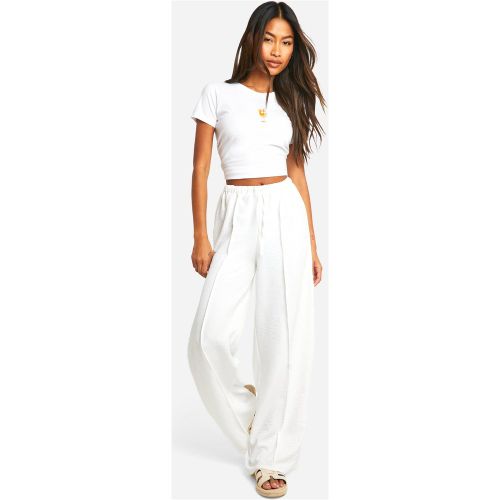 Pantalon Large - Blanc - 44, Blanc - boohoo - Modalova
