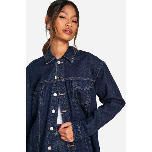 Veste Oversize En Jean À Coutures Contrastantes - 34 - boohoo - Modalova