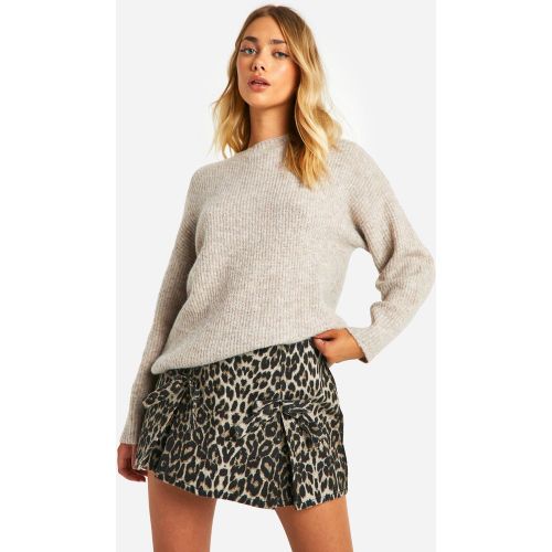 Mini-Jupe Plissée À Imprimé Léopard - 34 - boohoo - Modalova