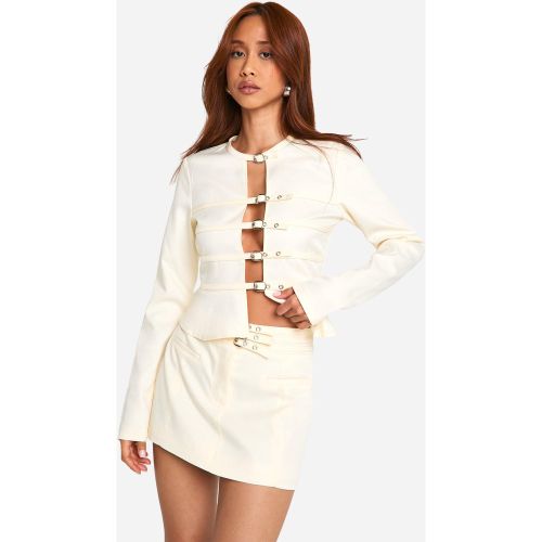 Mini-Jupe À Triple Ceinture - 34 - boohoo - Modalova