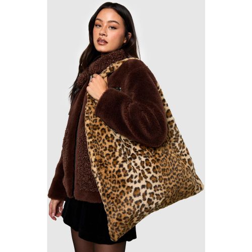 Tote Bag En Synthétique À Imprimé Léopard - One Size - boohoo - Modalova