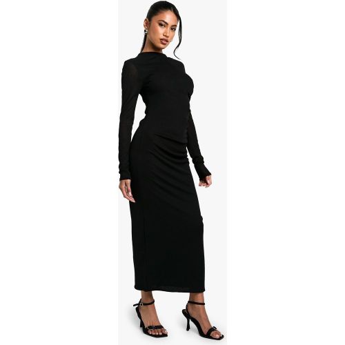Robe Longue Froncée À Manches Longues - 36 - boohoo - Modalova