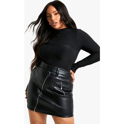 Grande Taille - Mini-Jupe Biker - 46 - boohoo - Modalova