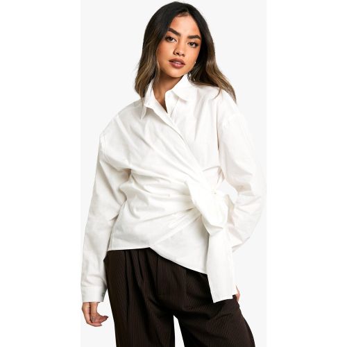 Chemise Cache-Cœur En Coton - 34 - boohoo - Modalova