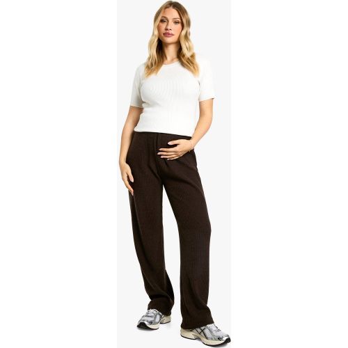 Maternité - Pantalon De Grossesse Droit En Tissu Gaufré - 36 - boohoo - Modalova