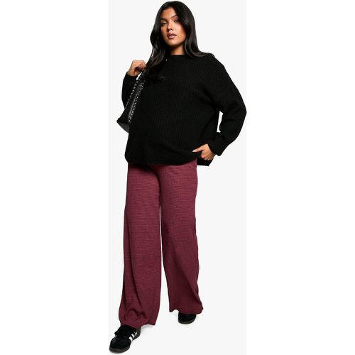 Maternité - Pantalon De Grossesse Large Texturé À Taille Élastiquée - 40 - boohoo - Modalova