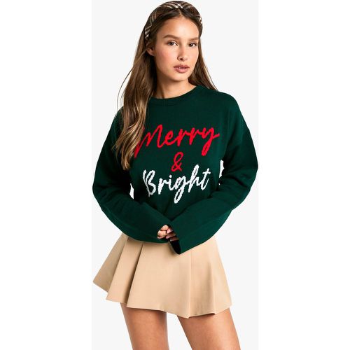 Pull De Noël Court À Slogan - S - boohoo - Modalova