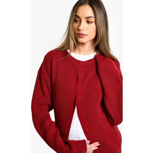 Maternité - Cardigan De Grossesse À Col Ras Du Cou - 36 - boohoo - Modalova