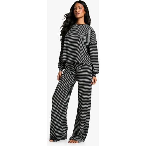 Tall" - Ensemble De Pyjama Rayé En Jersey - 38 - boohoo - Modalova