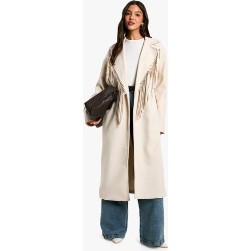 Manteau Long Effet Laine - 38 - boohoo - Modalova