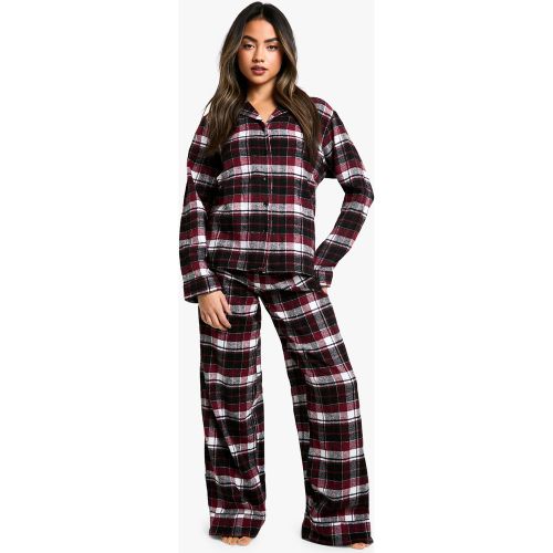 Ensemble De Pyjama À Carreaux Avec Chemise Et Pantalon - 34 - boohoo - Modalova