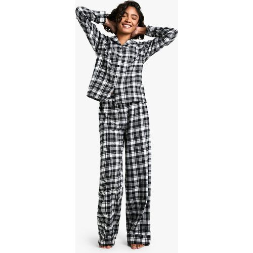 Ensemble De Pyjama À Carreaux Avec Chemise Et Pantalon - 38 - boohoo - Modalova