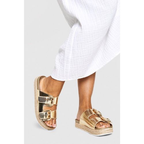 Sandales Mé"Tall"isées À Plateforme - 36 - boohoo - Modalova
