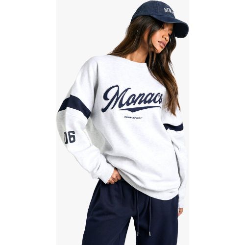 Sweat Oversize À Slogan Monaco - S - boohoo - Modalova