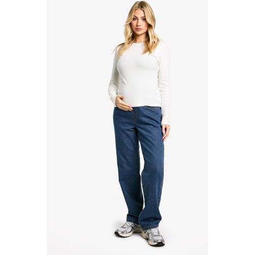 Maternité - Jean De Grossesse Mom Oversize - 38 - boohoo - Modalova