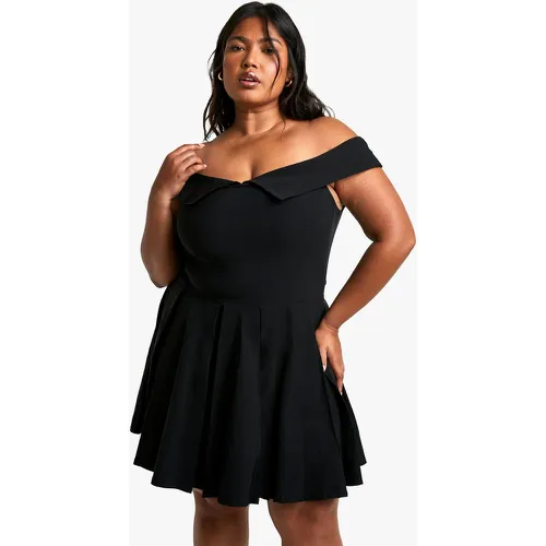 Grande Taille - Robe Patineuse Plissée - 44 - boohoo - Modalova