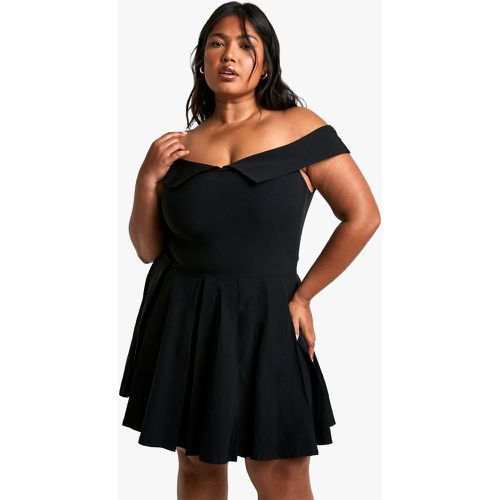 Grande Taille - Robe Patineuse Plissée - 46 - boohoo - Modalova