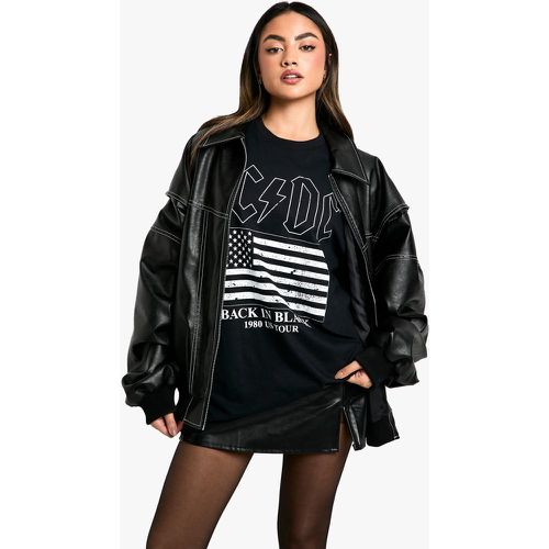 T-Shirt Oversize À Imprimé Acdc - 38 - boohoo - Modalova