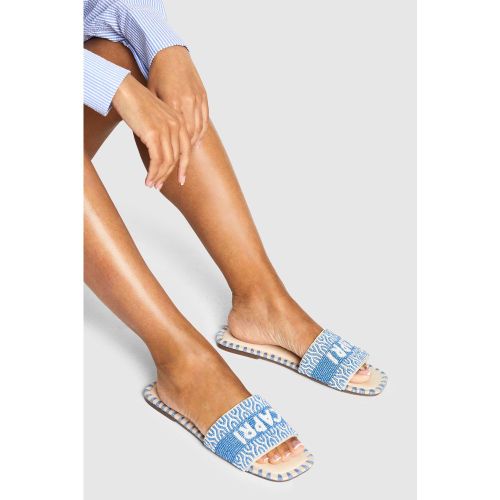 Claquettes Capri À Perles - 37 - boohoo - Modalova