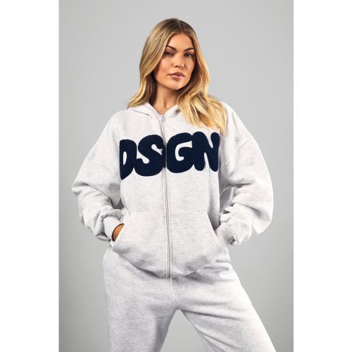 Sweat À Capuche Oversize Zippé En Tissu Éponge - L - boohoo - Modalova