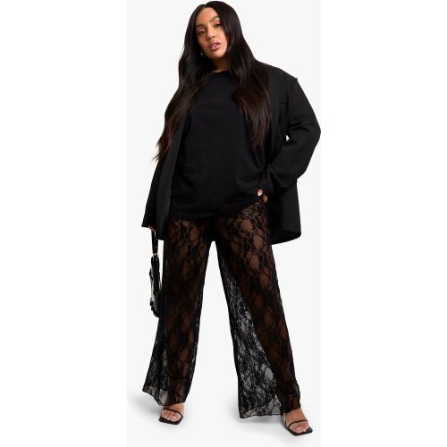 Grande Taille - Pantalon Large En Dentelle - 44 - boohoo - Modalova