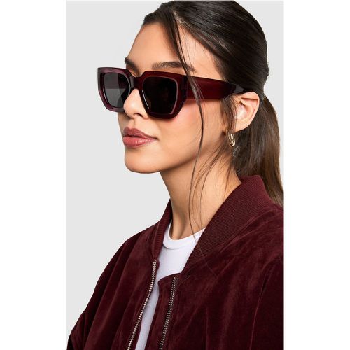 Lunettes De Soleil Carrées Épaisses - One Size - boohoo - Modalova