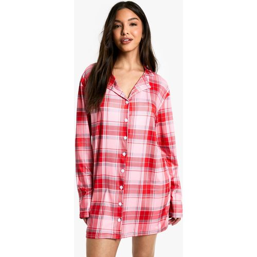 Chemise De Nuit À Carreaux - 38 - boohoo - Modalova