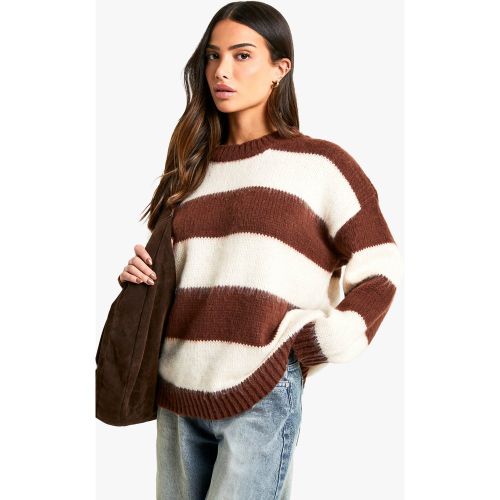 Petite" - Pull Oversize À Rayures - L - boohoo - Modalova