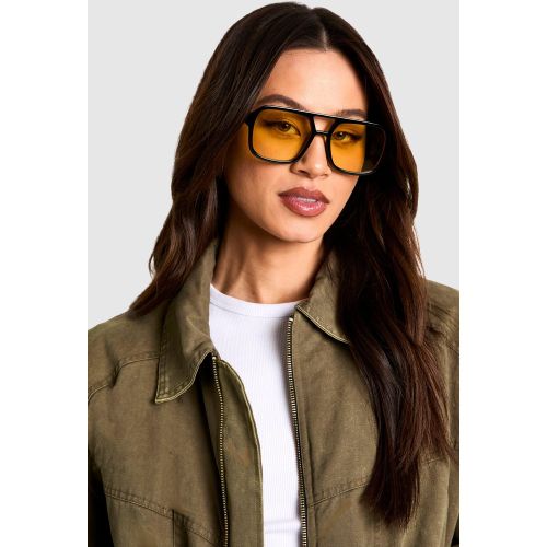 Lunettes De Soleil Aviateur Rétro - One Size - boohoo - Modalova