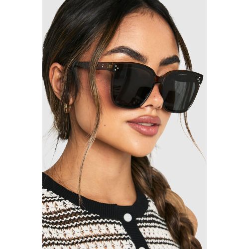 Lunettes De Soleil Rétro Oversize - One Size - boohoo - Modalova