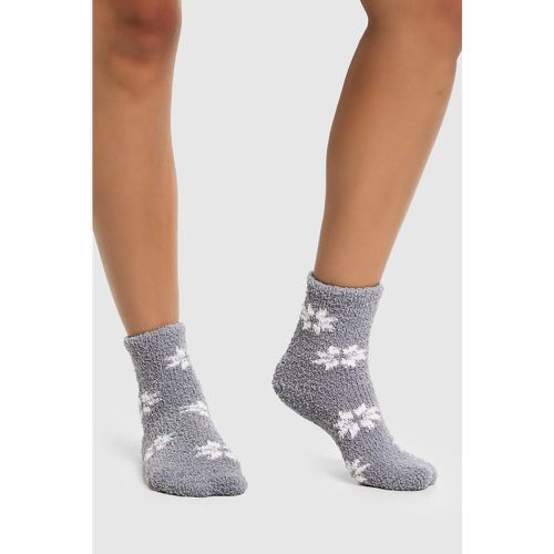 Chaussettes À Imprimé Flocon De Neige - One Size - boohoo - Modalova