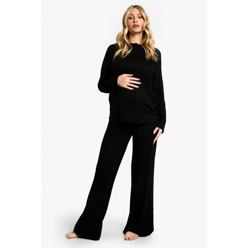 Maternité - Ensemble De Pyjama Avec Top À Manches Longues Et Pantalon Large - 38 - boohoo - Modalova