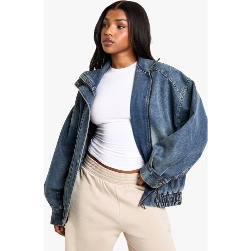 Bomber Oversize En Jean - 34 - boohoo - Modalova