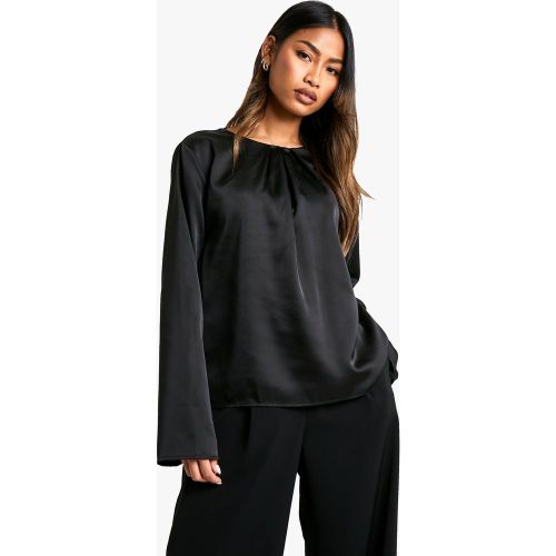 Blouse Satinée À Manches Longues - 34 - boohoo - Modalova