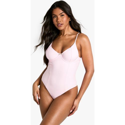 Maillot De Bain À Motif Rose - 34 - boohoo - Modalova